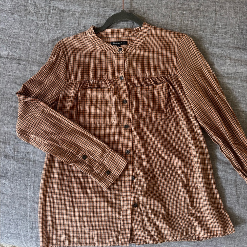 Madewell Brown Plaid Button Down Shirt
